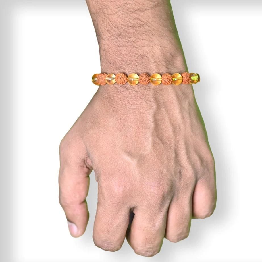 Rudraksha Citrine Crystal Bracelet Buy 1 Get Free