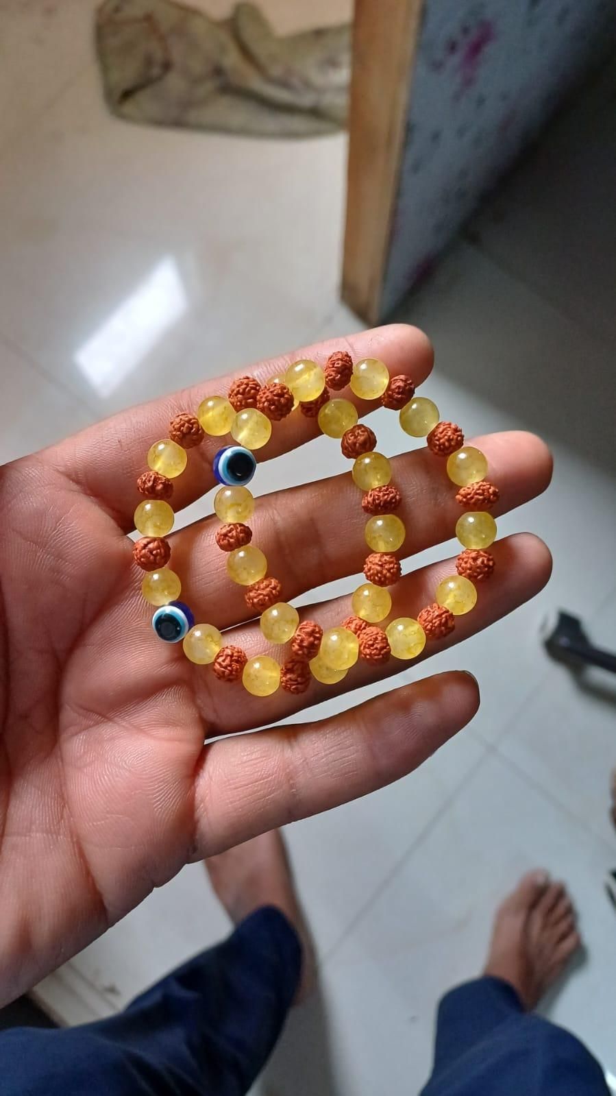 Rudraksha Citrine Crystal Bracelet Buy 1 Get Free