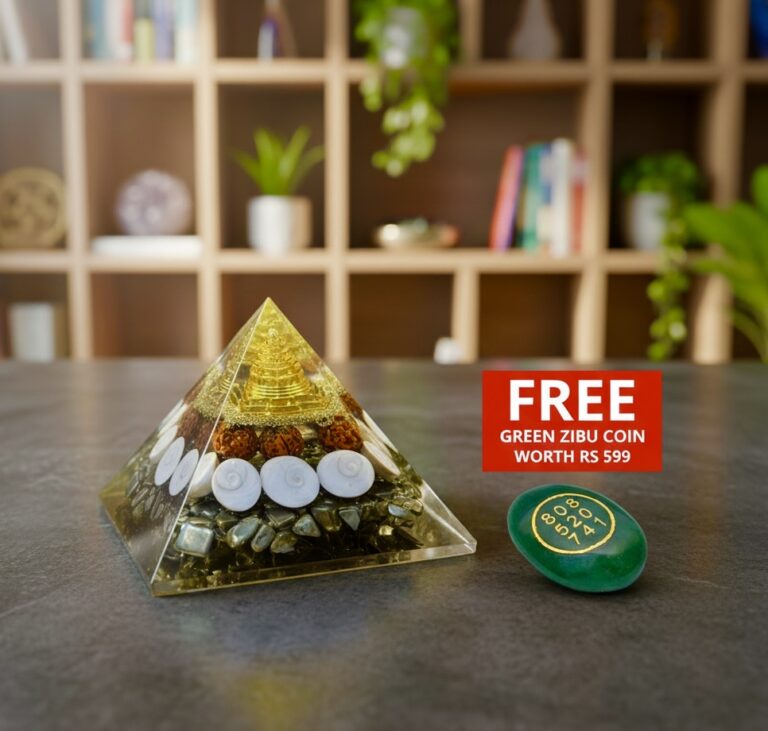 Money Magnet Pyramid – Energized 🛕Laxmi yantra Pyrite Pyramid 💰Get 1 Free Zibu Coin